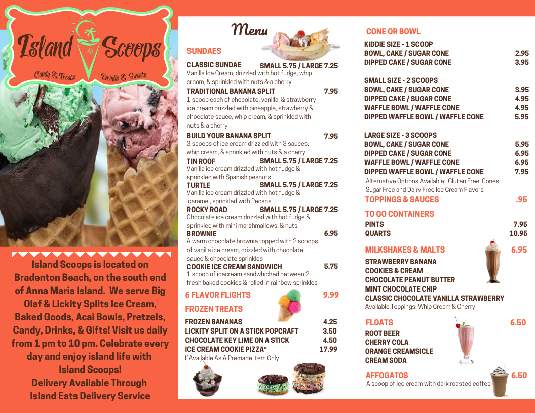 Downloadable Menu Island Scoops